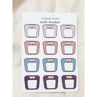 Tờ Bullet Journal sticker: weight tracker