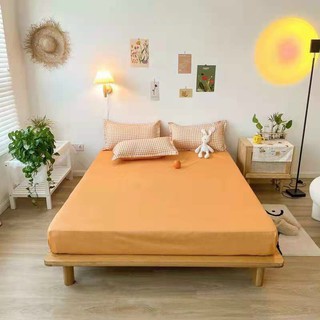 Bộ Drap & Chăn Phao Cotton Poly Roma Cam