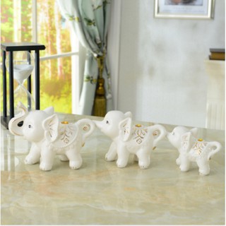 Bộ voi 3 con gốm sứ cao cấp