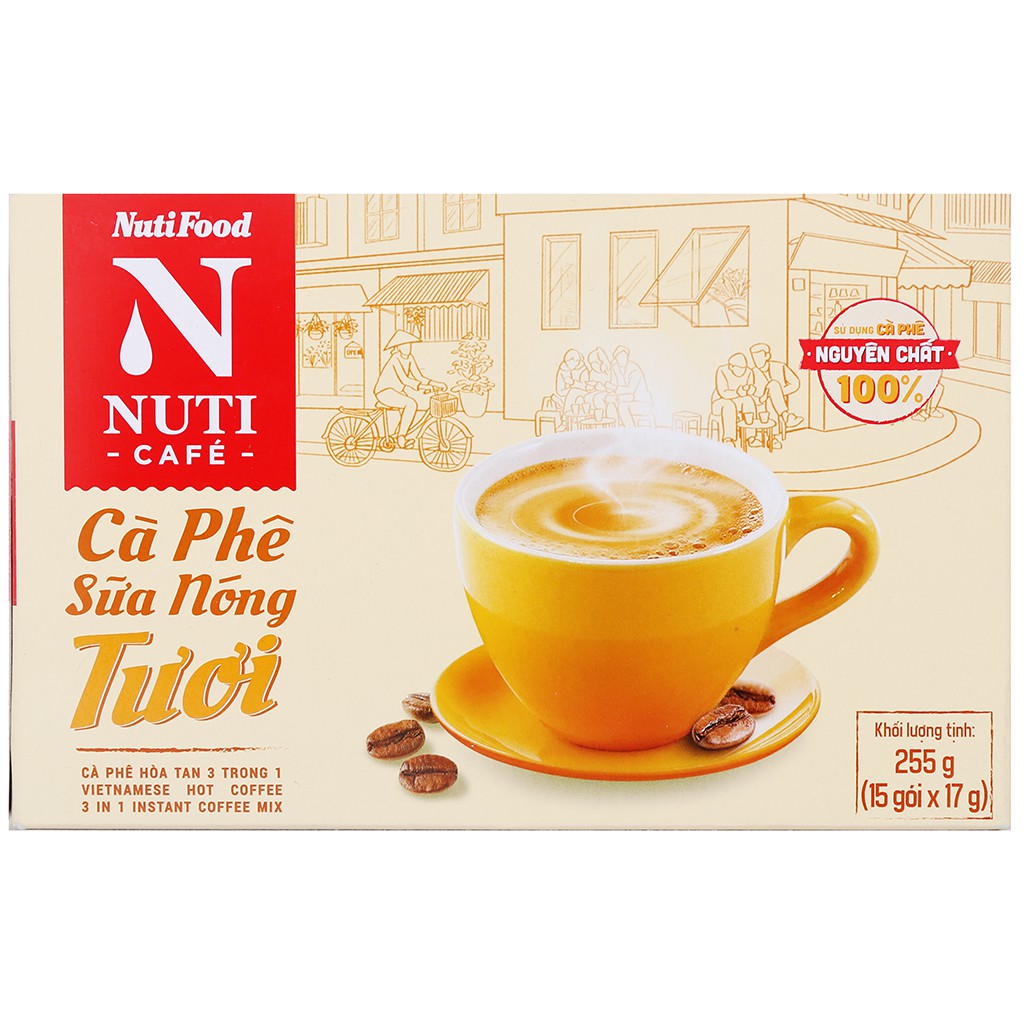 Cà phê sữa nóng tươi NUTICAFÉ 255g