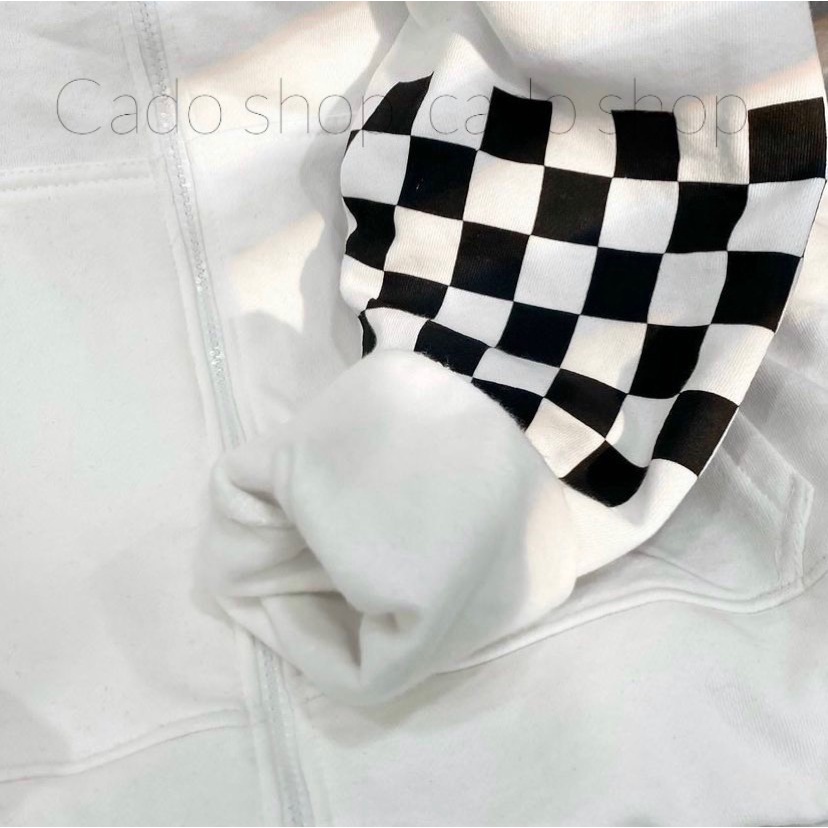 Áo Khoác Nhẹ Nam Nữ UNISEX Tay Phối Caro Vải Nỉ Ngoại Cao Cấp Phong Cách Mới Hot Trend Sành Điệu - CADO FASHION
