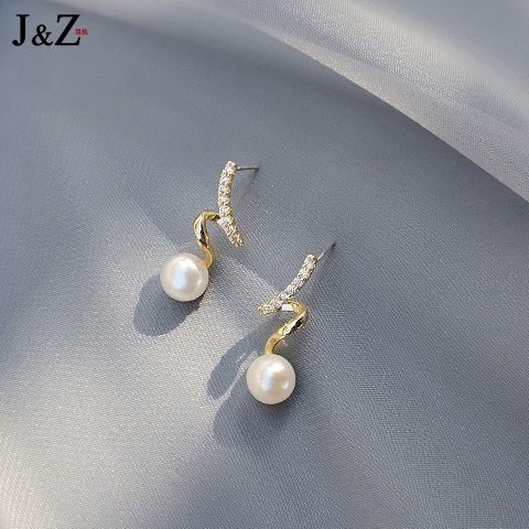 Bông Tai Mạ Bạc 2022 Đính Ngọc Trai Tự Nhiên Phong Cách Hàn Quốc