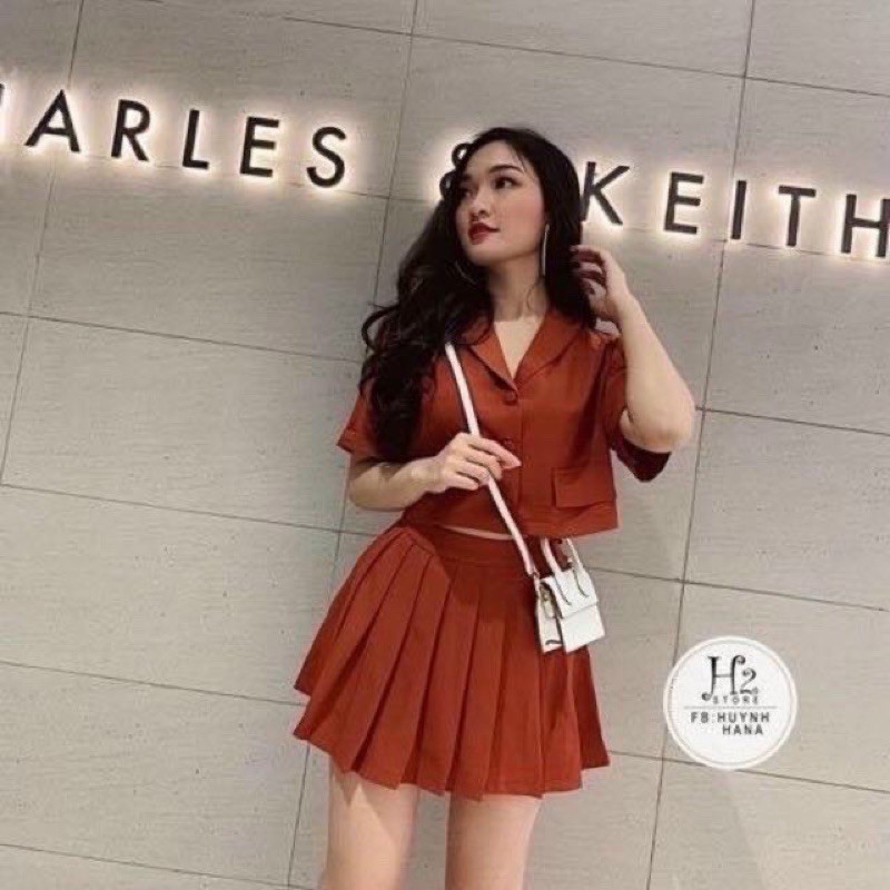 Sét Vest + Chân Váy Xếp Ly BIGSIZE 55KG ĐẾN 100KG