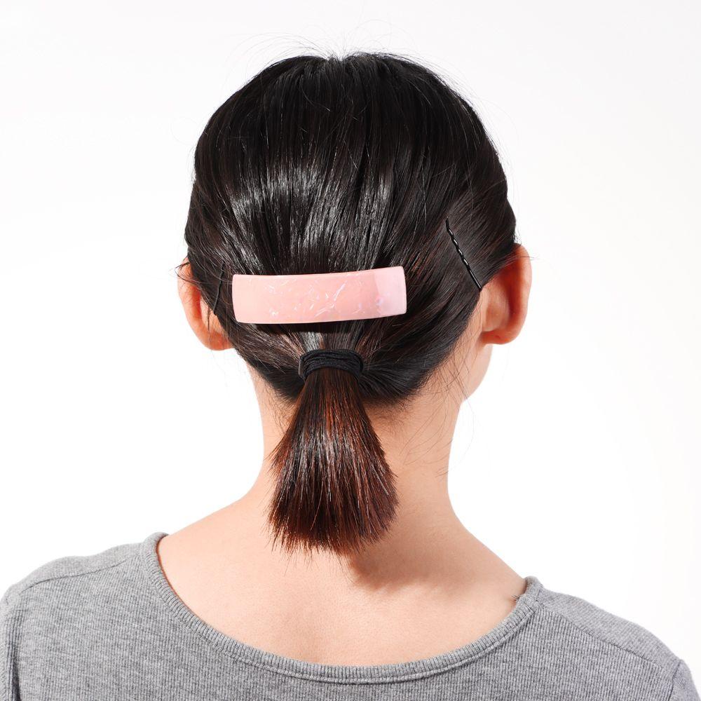 Set 6 Kẹp Tóc Hình Chữ Nhật Cỡ Lớn Phong Cách Pháp Cho Nữ