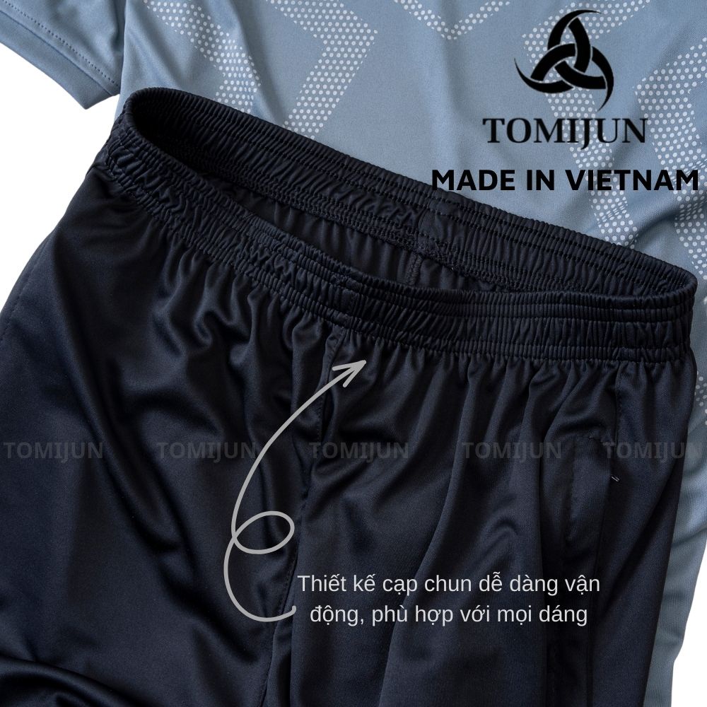 Bộ quần áo nam mùa hè TOMIJUN vải thun lạnh thoáng mát co giãn năng động 5 màu đa dạng thời trang