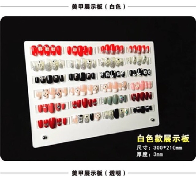 Bảng Mica trưng bày móng nail mẫu siêu to