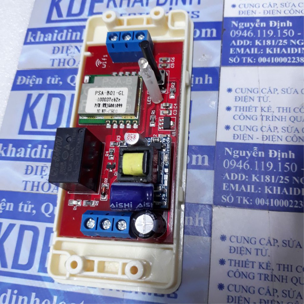 hộp 1 relay điều khiển thiết bị qua wifi input 220Vac kde4136