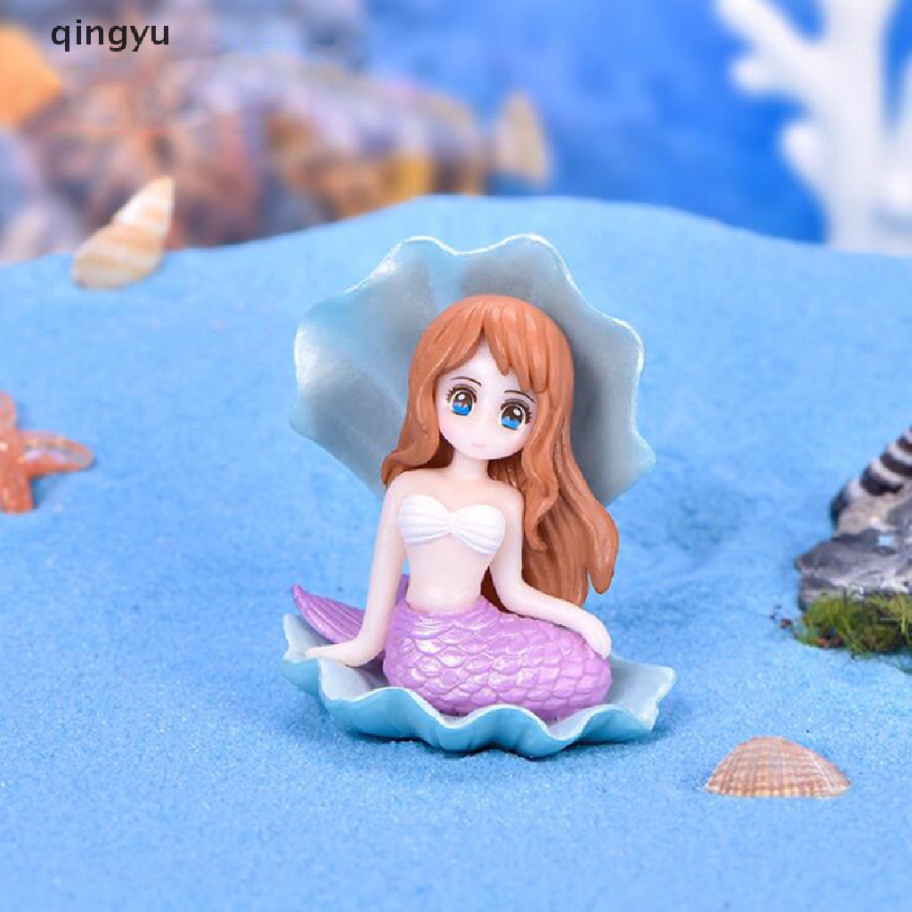 qingyu Mermaid Cake Decor Party Decor Under the Sea Girl Shell Princess DIY Decoration PLI