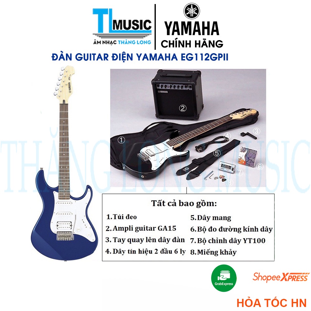 [Chính hãng] Bộ Đàn Guitar Điện Yamaha EG112GPII Metallic Blue ( màu xanh )