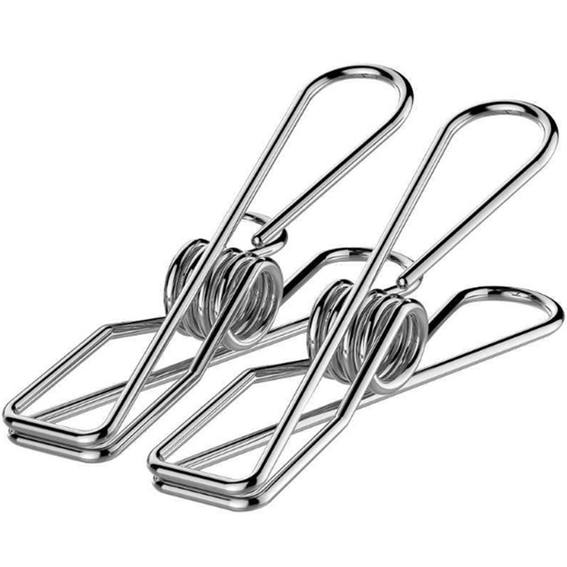 Kẹp Inox 304 Phơi Đồ, Kẹp Treo Đồ Đa Năng Cỡ Nhỏ 5cm không rỉ set không gãy