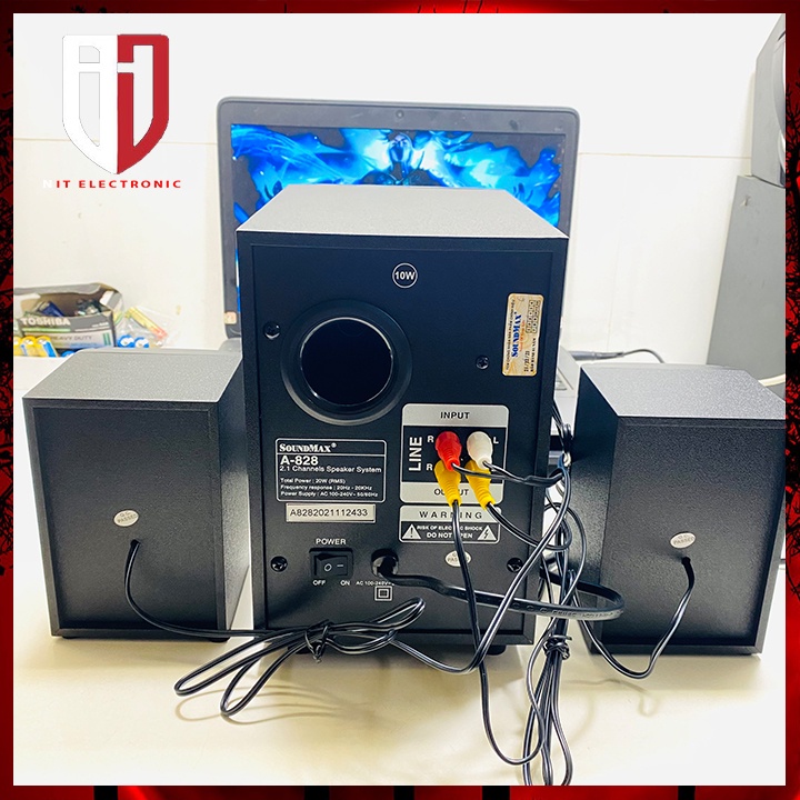 Loa máy vi tính taptop pc 2.1 SOUNDMAX A828 bluetooth chính hãng có dây để bàn loa nghe nhạc