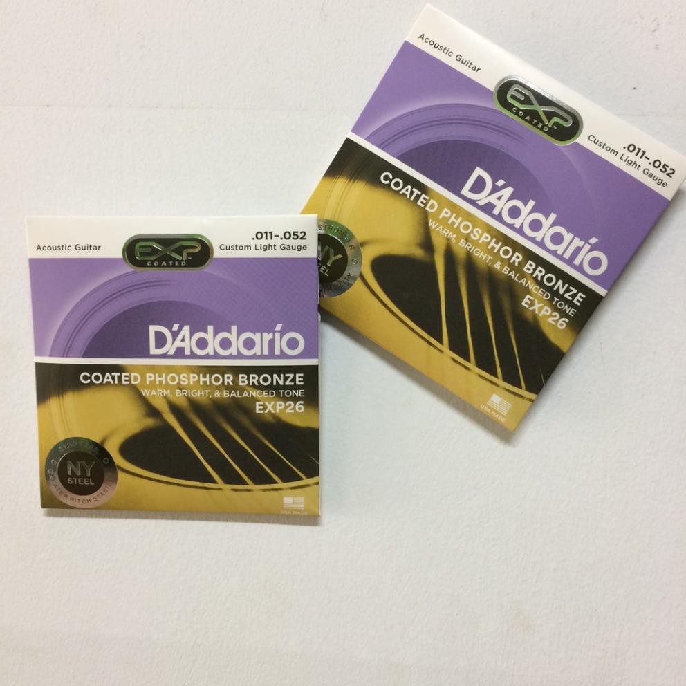Dây đàn guitar acoustic D'addario EXP26 Chính Hãng dây sắt Viet Passion