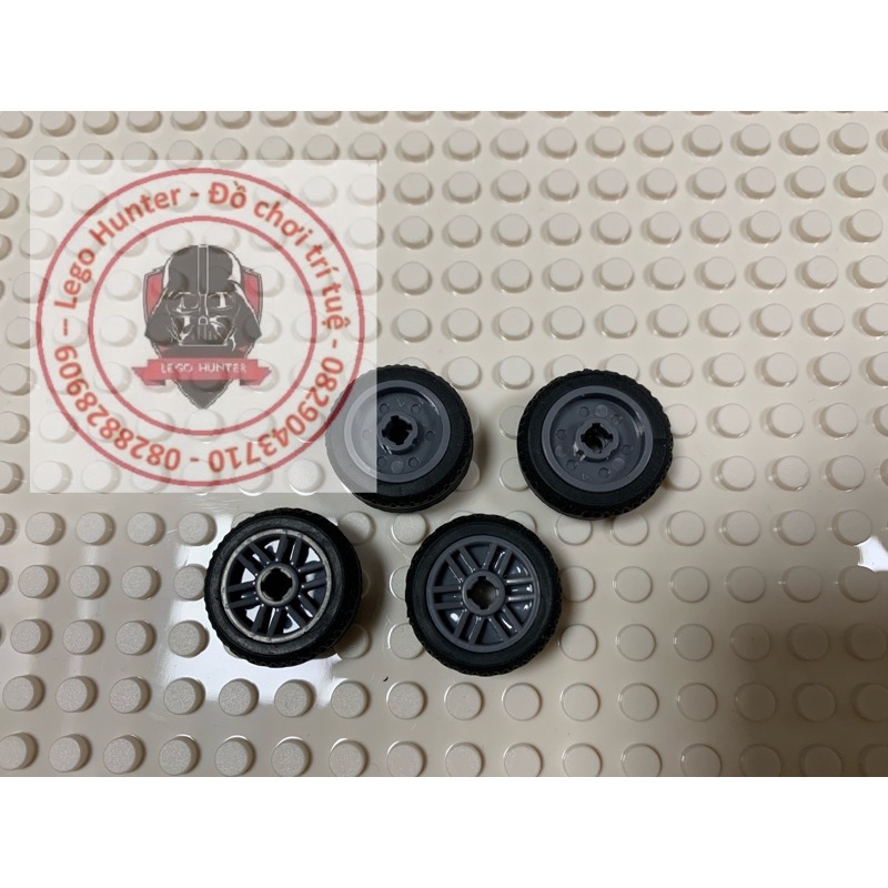 Non lego gạch part moc : combo 4 bánh xe cỡ nhỏ xe city