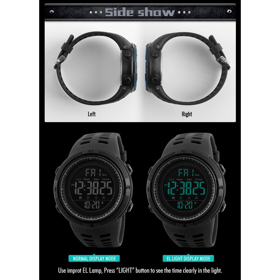 (HÀNG CHÍNH HÃNG) ĐỒNG HỒ NAM SKMEI D039 CHỐNG NƯỚC 50M CHỐNG SỐC DÂY SILICONE SIÊU BỀN | BigBuy360 - bigbuy360.vn