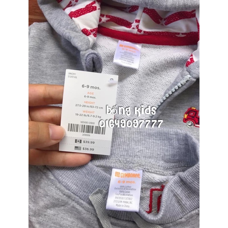 Bộ Nỉ Bé Trai Xe Cứu Hỏa Gymboree