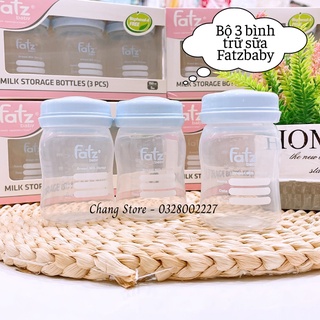 Sét 3 bình trữ sữa 150ml fatzbaby