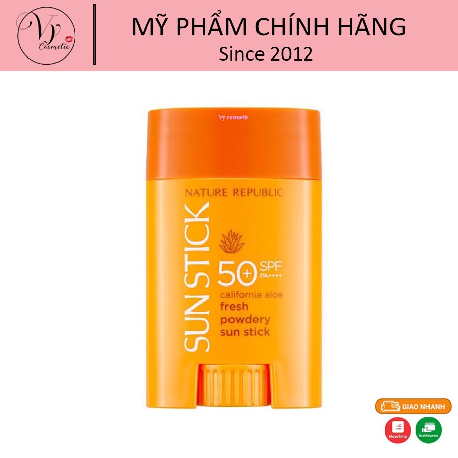 Kem chống nắng dạng thỏi Nature Republic California Aloe fresh powdery sun stick SPF50+ PA++++