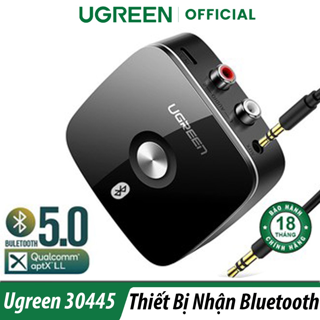 Thiết Bị Thu Bluetooth 5.0 Hỗ Trợ Cổng 3Ly &amp; 2RCA Ugreen 30445 Chính Hãng