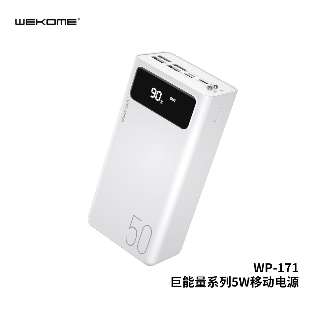 [CHÍNH HÃNG]Sạc dự phòng WEKOME dung lượng 30000-50000 mAh có đèn Led tích hợp nhiều cổng sạc