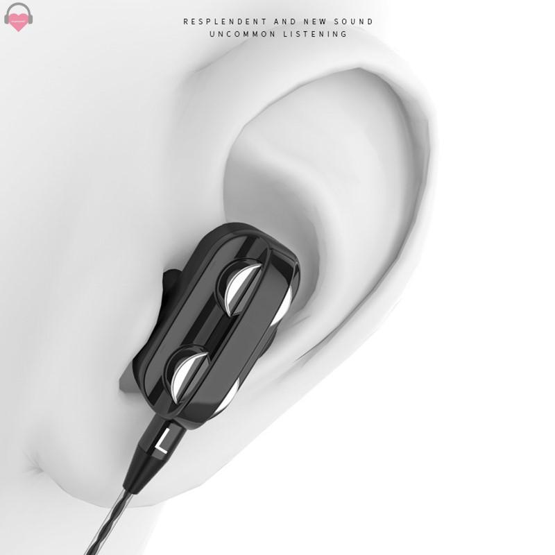 【SPM】Fones de ouvido intra-auriculares com subwoofer controlado por fio quádruplo