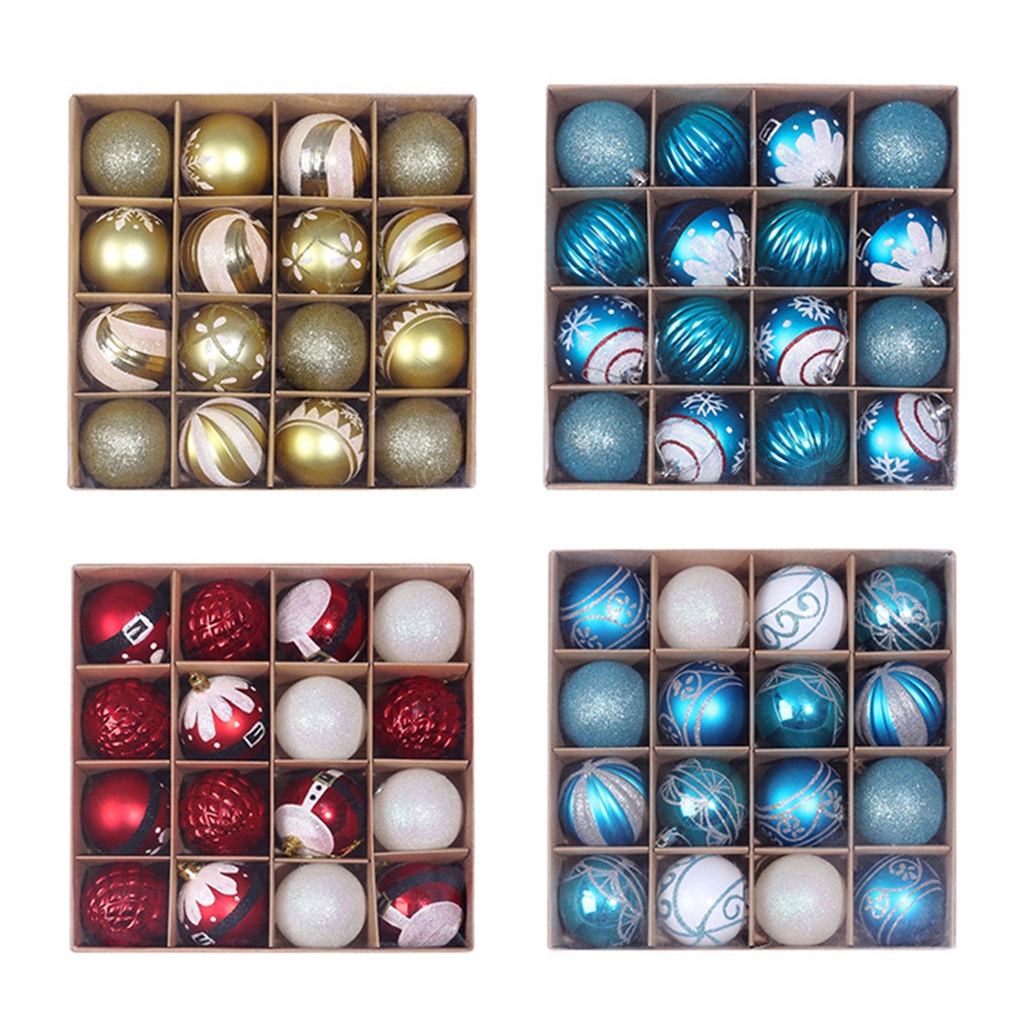 Set 16 Trái Châu Trang Trí Cây Thông Noel