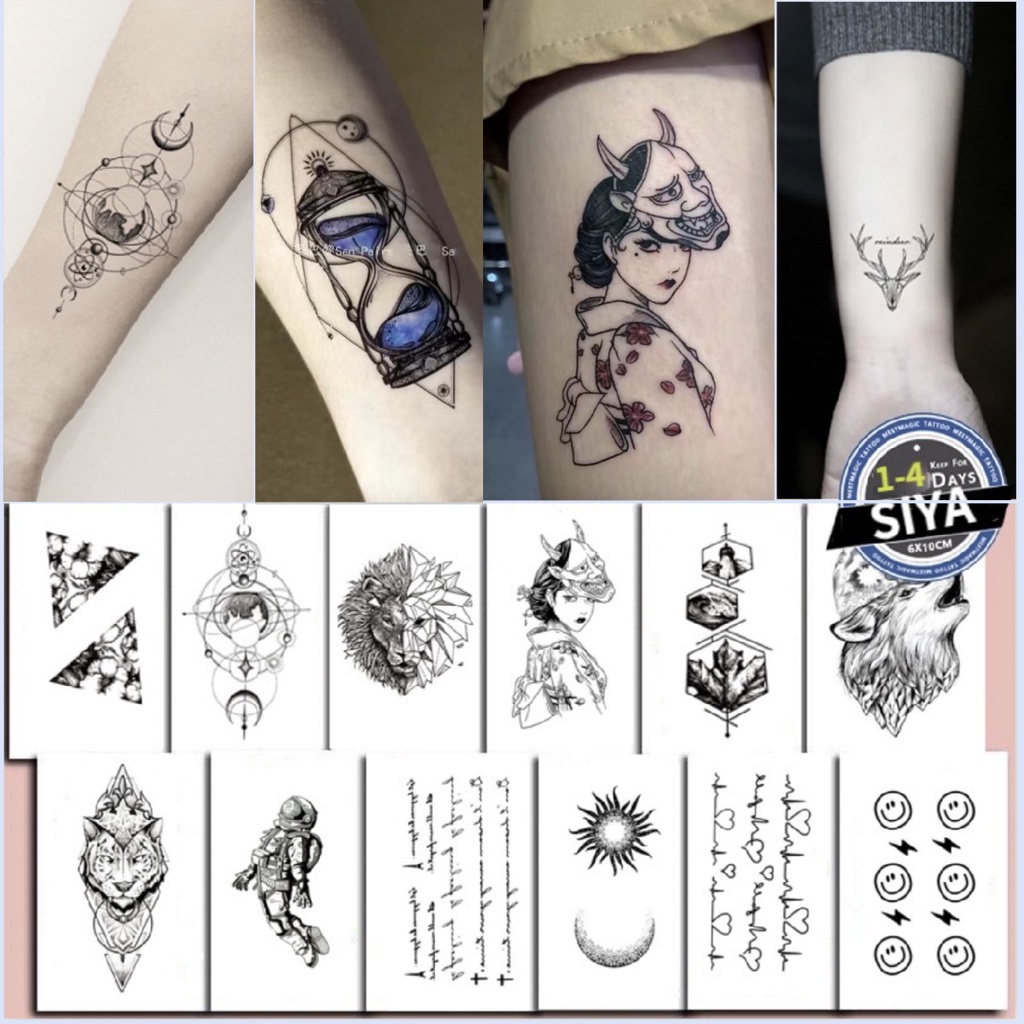 Siya Magic Tattoo】Hình Xăm Dán Tạm Thời Chống Nước 6Cm X 10Cm Có Thể Chuyển  Đổi Trong 15 Ngày | Shopee Việt Nam