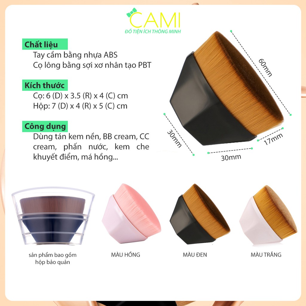 Cọ tán kem nền số 55 cho da ăn phấn đẹp mịn không tì vết - Cami - CMPK170
