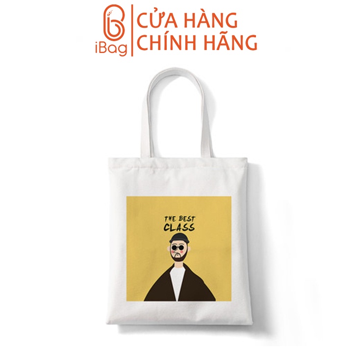 Túi tote vải canvas IBAG nữ phong cách ulzzang dáng unisex in hình the best class N029