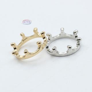 Nhẫn đeo tay kim loại hình vương miện đơn giản thời trang cho nữ