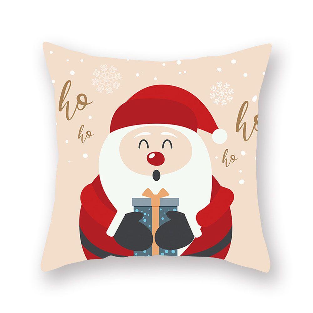 Vỏ Gối In Hình Ông Già Noel / Tuần Lộc Mềm Mại Dùng Làm Quà Tặng