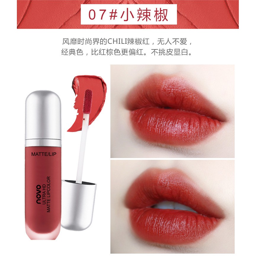 Son kem lì Novo Big Ultra HD Matte Lip bền màu chống trôi AS056