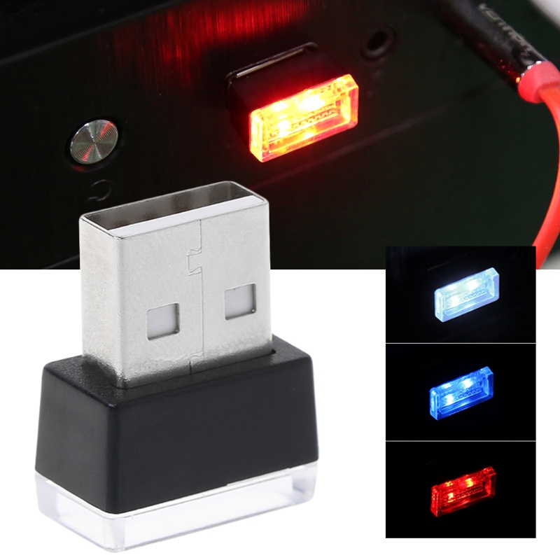 Đèn LED USB Mini Ánh Sáng Trắng Di Động Trang Trí Nội Thất Xe Hơi