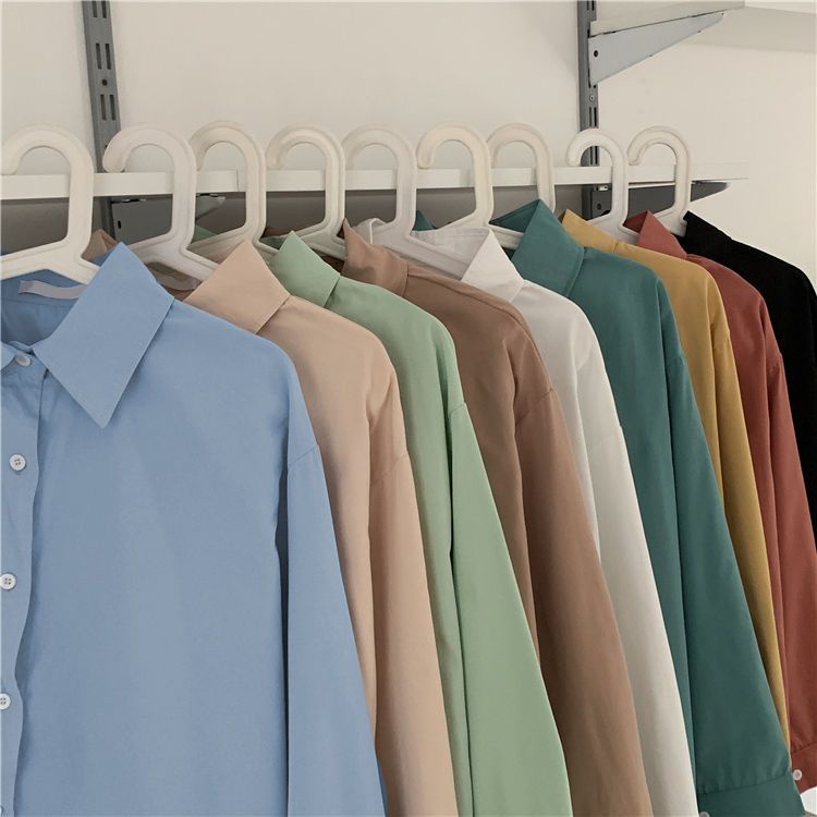 Áo Sơ Mi Tay Dài Dáng Rộng Phong Cách Hàn Quốc Thời Trang Mùa Xuân Mới 2022