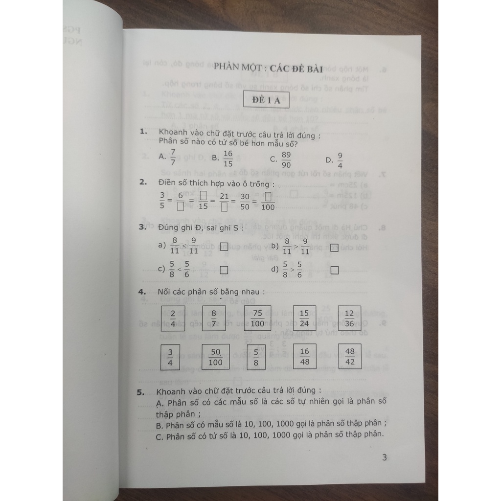 Sách - 36 đề ôn luyện Toán 5 Tập một