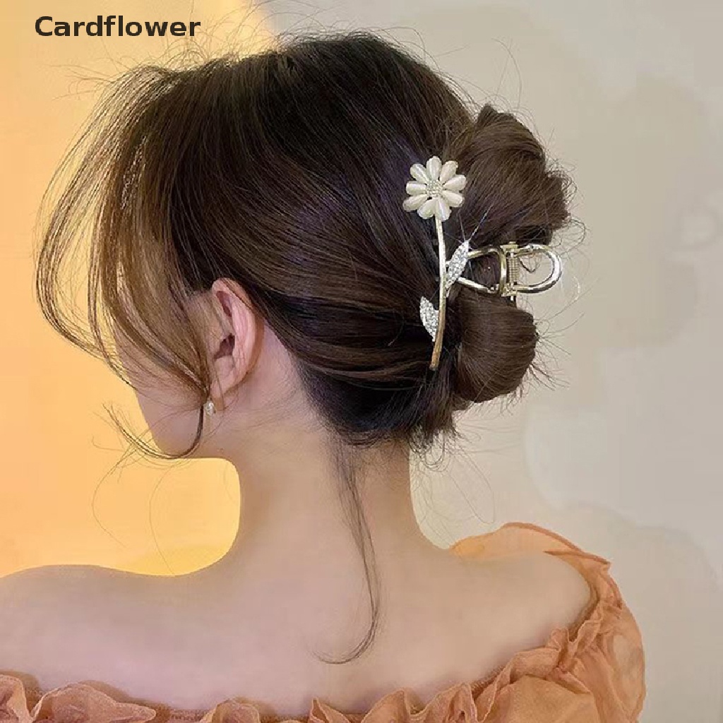 Kẹp Càng Cua Hoa Cúc / Cua Đính Đá Pha Lê Lớn Vintage Cho Nữ