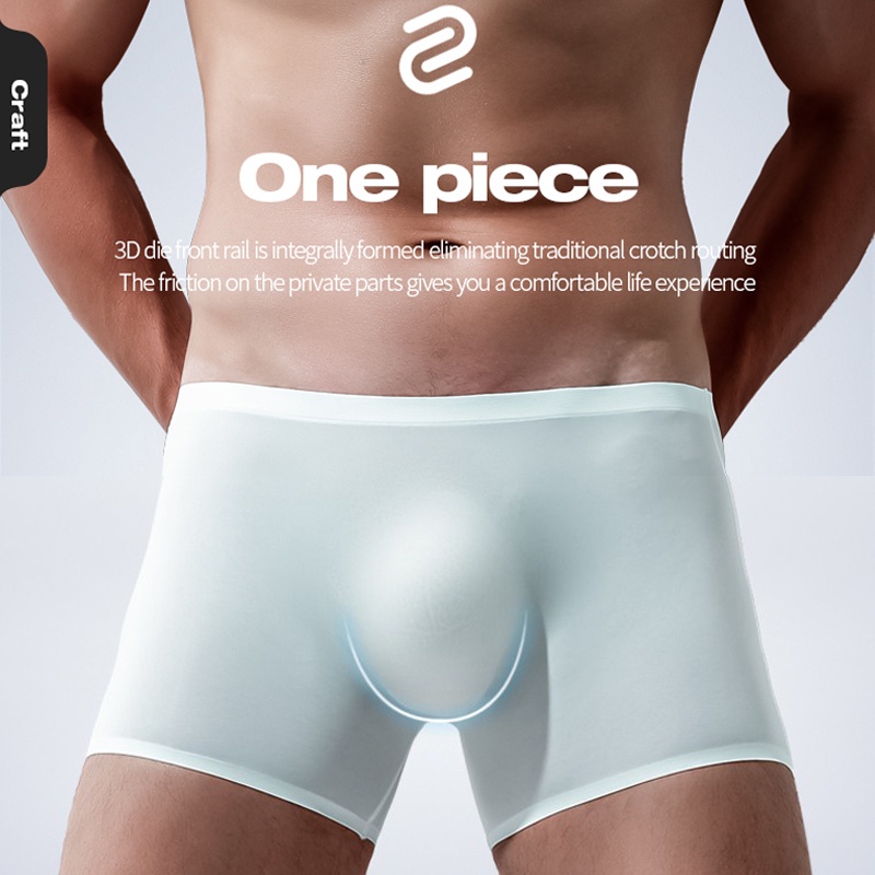 Quần Lót Boxer 3D Siêu Mỏng Thoáng Khí Thời Trang Mùa Hè Cho Nam B304