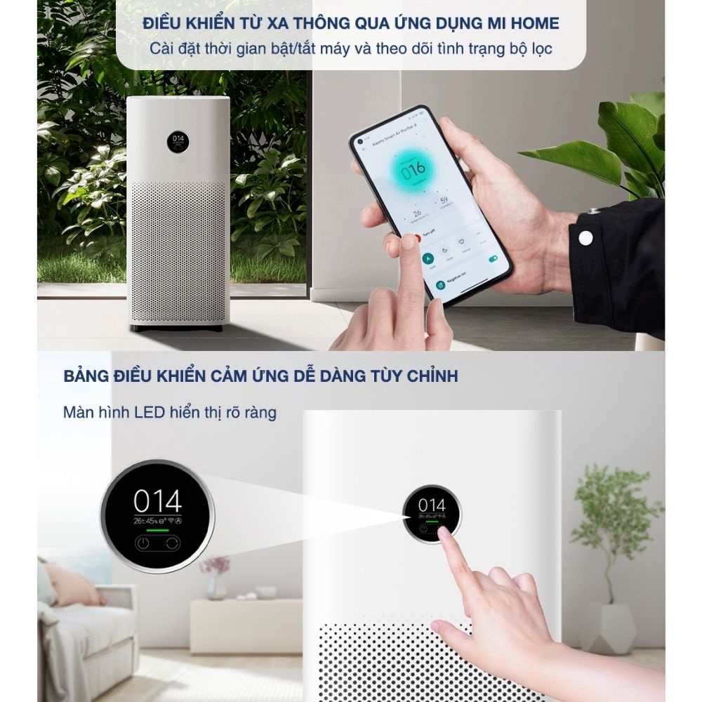 Máy lọc không khí Xiaomi Mi Air Purifier 4 Lite 33W - Bộ lọc HEPA - 3 chế độ lọc - Bản quốc tế - Hàng chính hãng