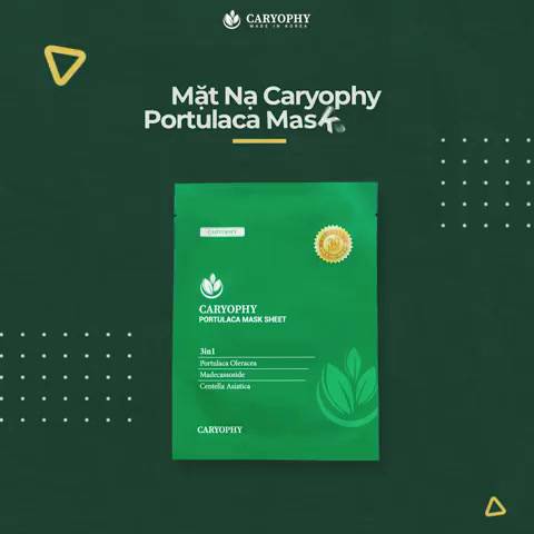 Hộp 10 miếng mặt nạ giấy dưỡng da Caryophy 22gx10 ( Caryophy Portulaca Mask Sheet 22gx10) | BigBuy360 - bigbuy360.vn