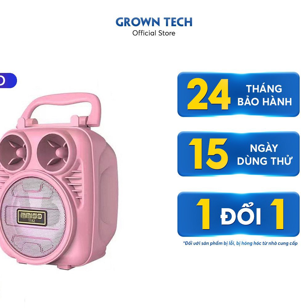 Loa bluetooth mini GrownTech KMS-1182 nhỏ gọn, bản cao cấp, kèm giá đỡ điện thoại, âm thanh cực hay, giá rẻ