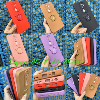 Ốp lưng Oppo A5 / A9 2020 dẻo màu mềm mịn iring gấu siêu dễ thương bảo vệ camera