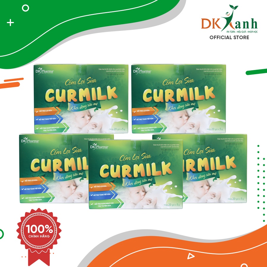 Combo 5 hộp cốm lợi sữa Curmilk [HÀNG CHUẨN - DATE MỚI NHẤT]