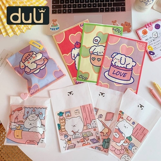 Túi giấy mini mềm mại in hình gấu hoạt hình đơn giản dễ thương