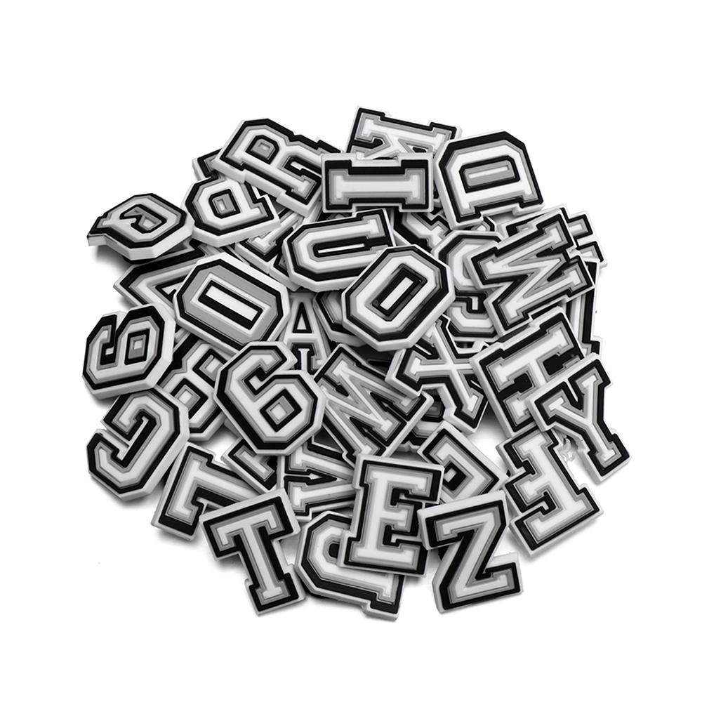 .N Phụ Kiện Trang Trí Lỗ Giày Bằng PVC In Chữ Cái Chăm Sóc &amp; Phụ Kiện Trang Trí Charms