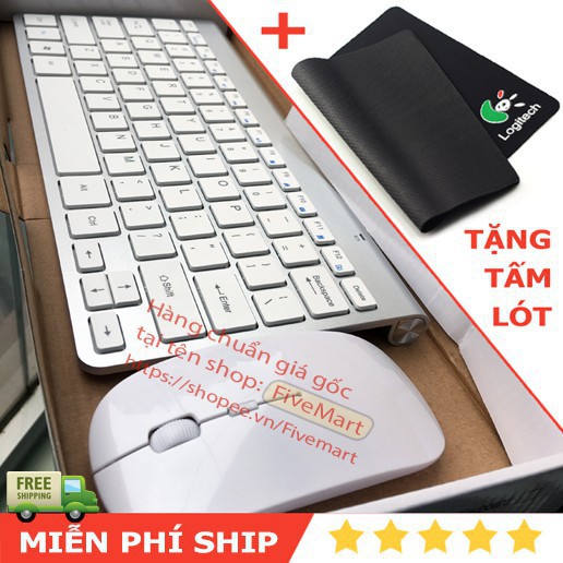 VBN Bộ BÀN PHÍM VÀ CHUỘT ko Dây Siêu Mỏng KB109 2.4G tương thích Đa thiết bị Laptop 33 6