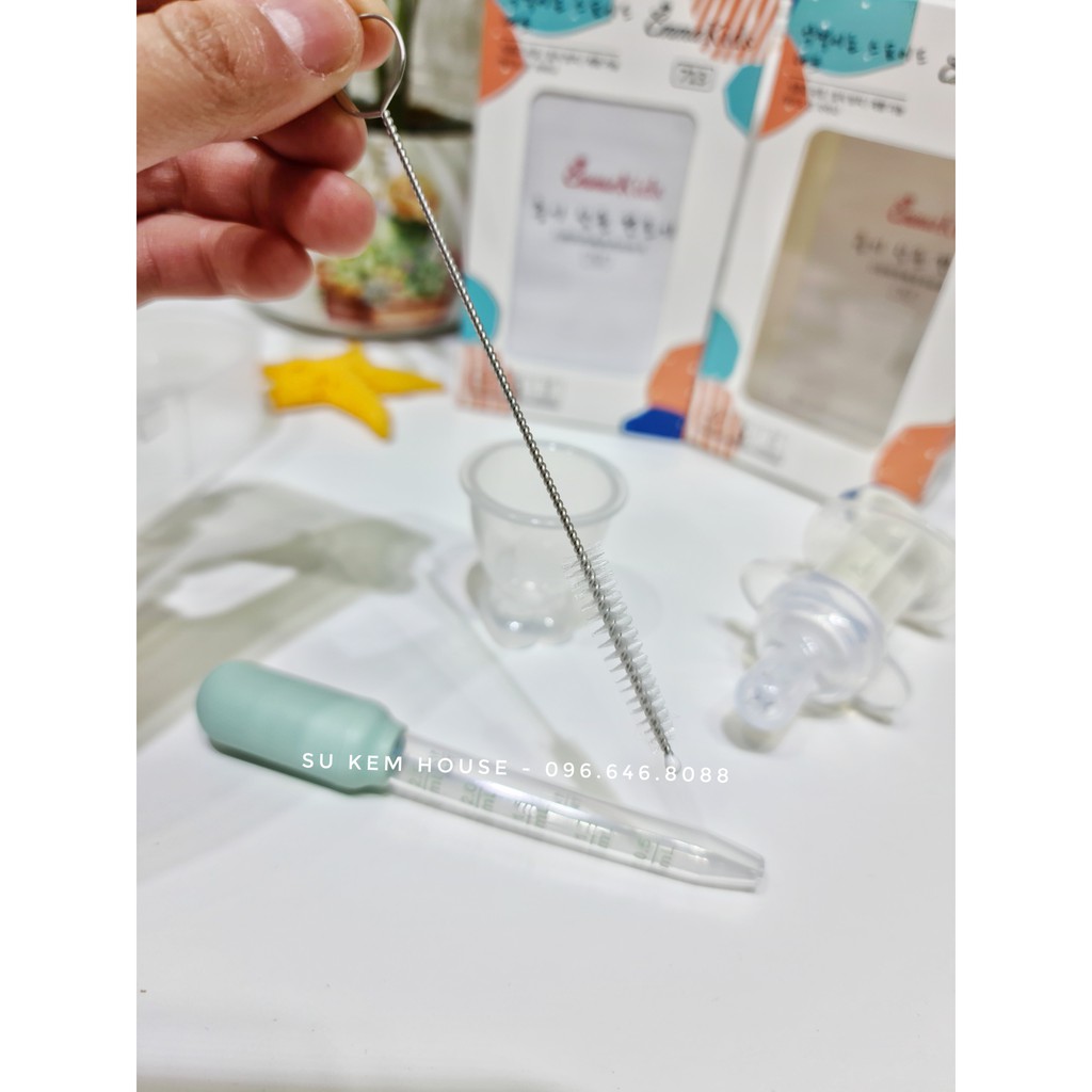 Dụng cụ uống thuốc/ Bộ Dụng Cụ Hỗ Trợ Bé Uống Thuốc Emma Kids, Đầu Silicon Chống Sặc, an toàn cho bé, chia ml