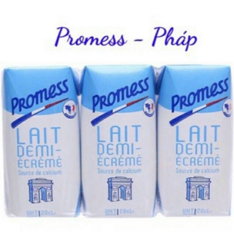 Thùng sữa tươi Promess 200ml - Pháp