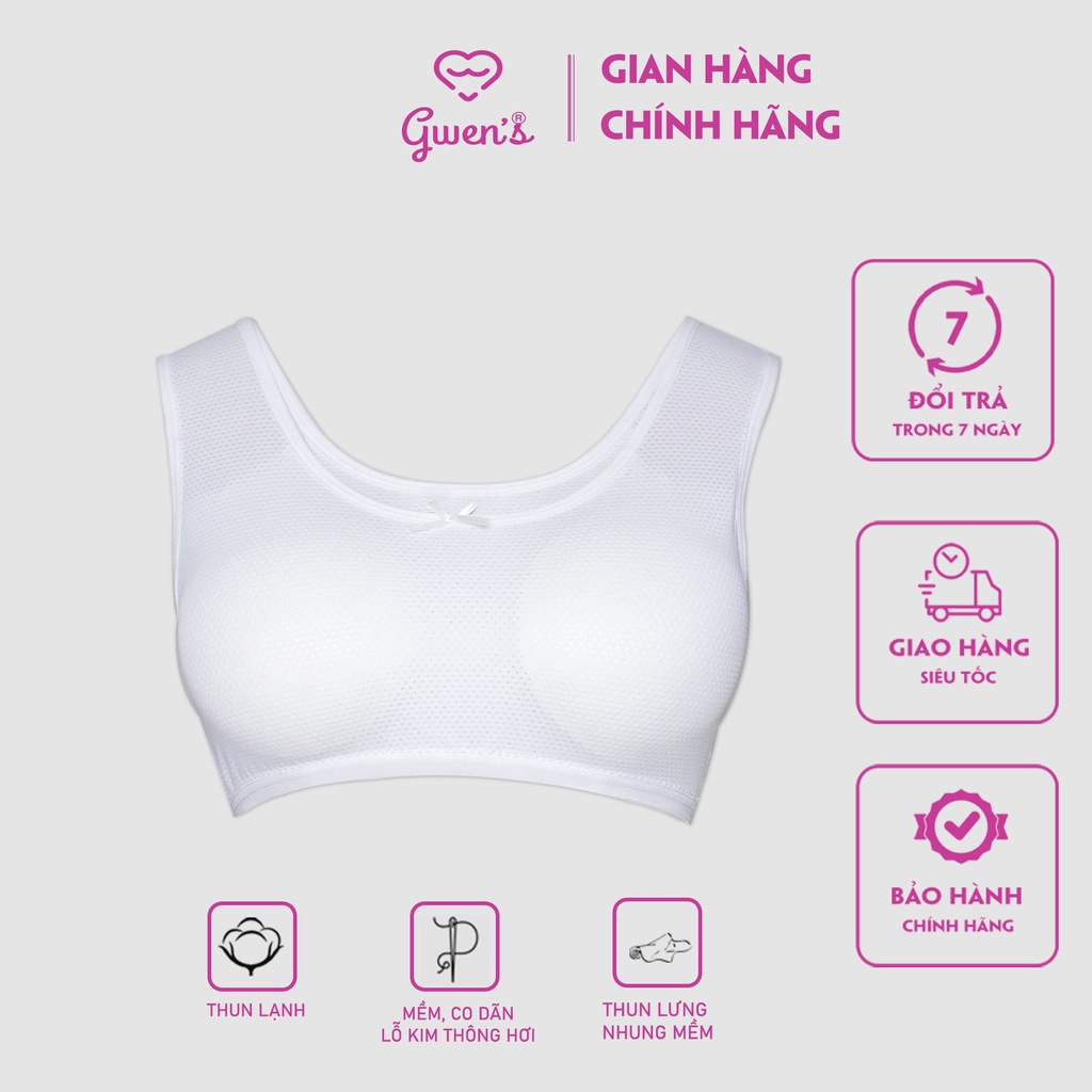 Áo lá học sinh cài sau GWEN'S không đệm tạo cảm giác thoải mái tự tin C5040