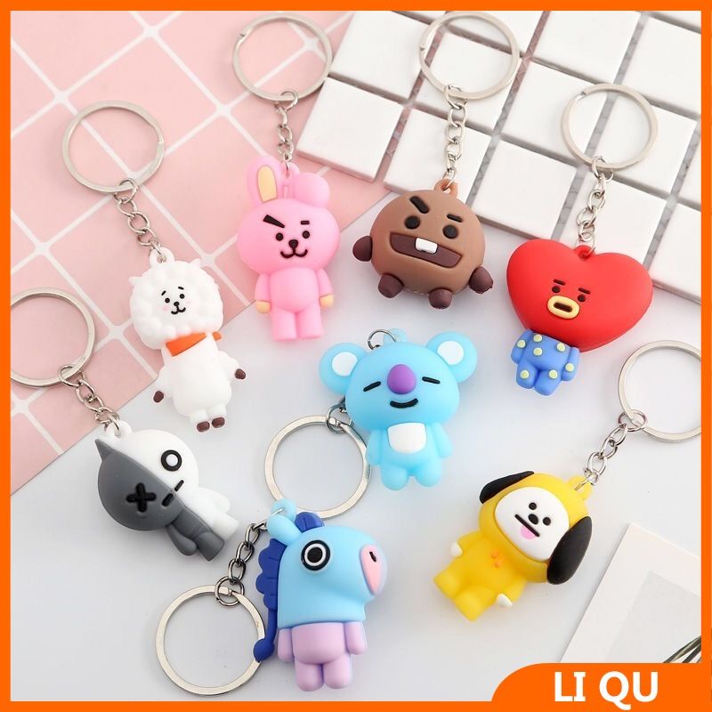 Móc khóa hình nhân vật hoạt hình BT21 dễ thương