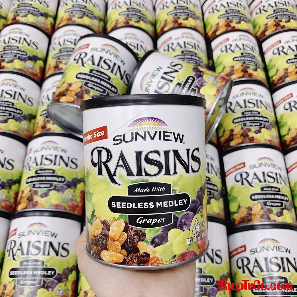 [HÀNG CHUẨN] NHO KHÔ RAISIN SUNVIEW NHẬP KHẨU MỸ 425GR | BigBuy360 - bigbuy360.vn