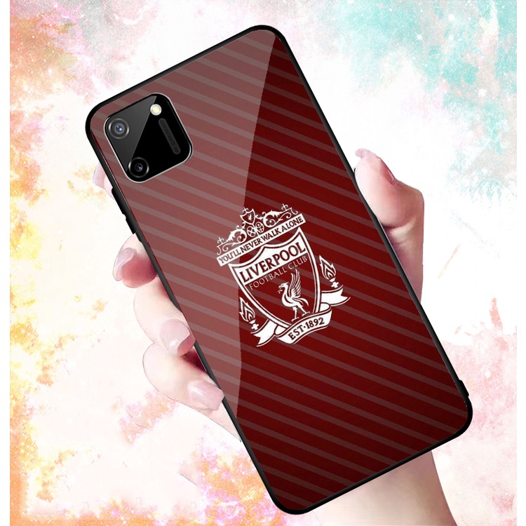 Ốp Lưng REALME C11, C21Y , C11 2021, C20, C25Y mặt kính cường lực cao cấp In hình Câu Lạc Bộ Bóng Đá